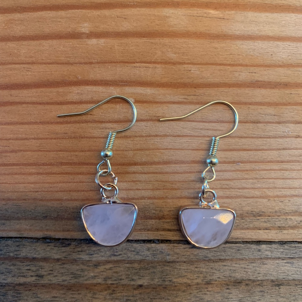Handmade Precious Stone Gold Earrings